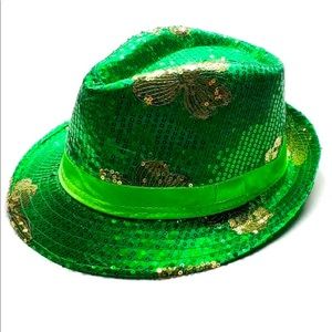 🌵3/$15 Spritz St. Patrick’s Shamrock Sequin Fedora Hat (see description)